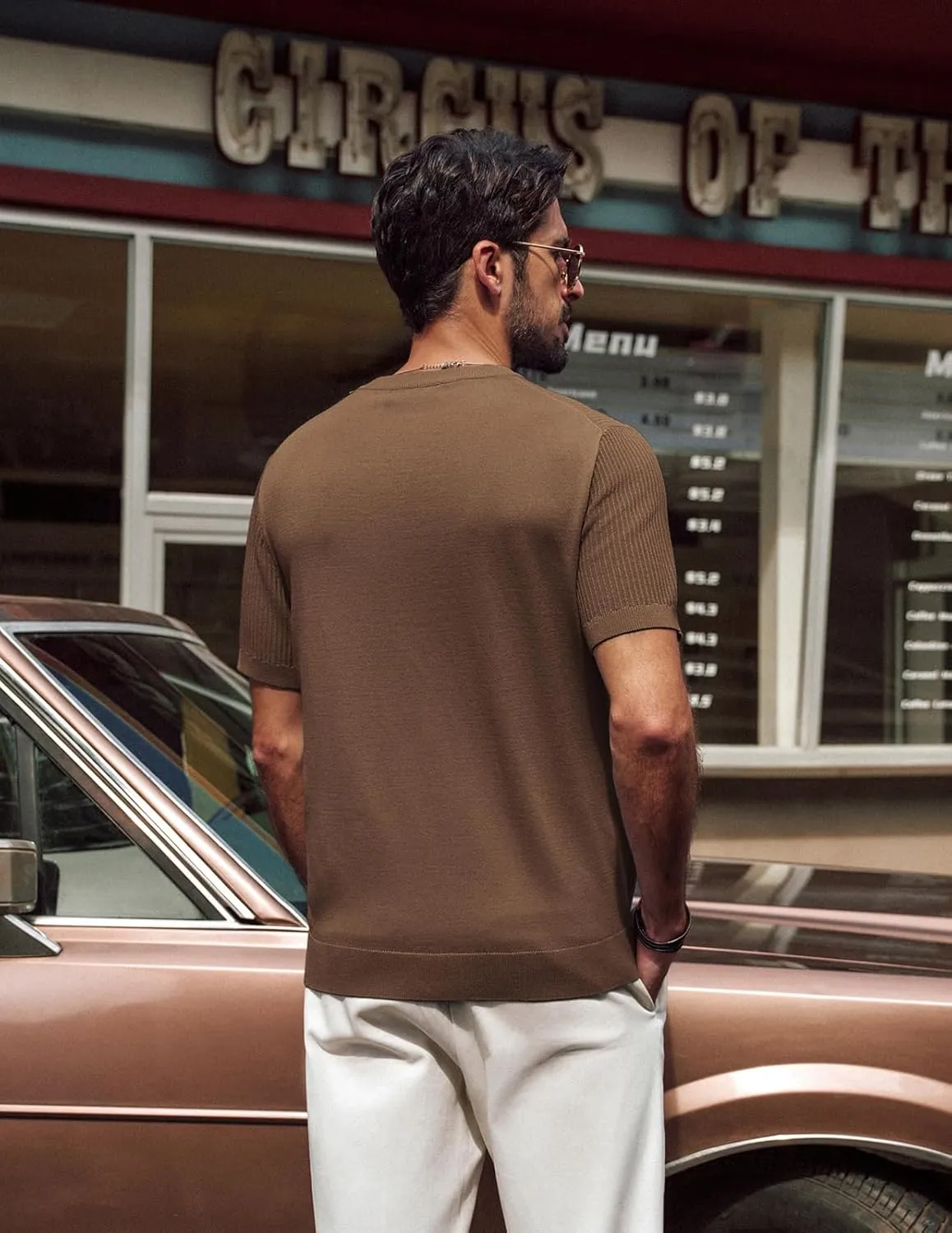 PJ PAUL JONES Men's Fitted T-Shirts Knit Tees Shirt for Men Casual Lightweight Shirts