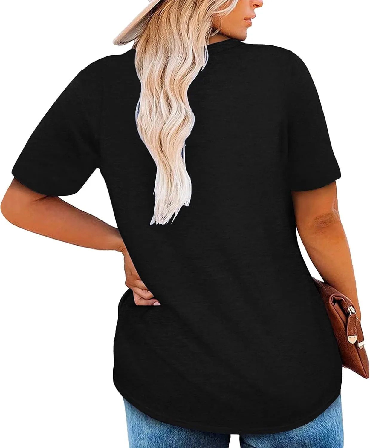 Plus Size American Flag Shirts Women Patriotic Shirts USA Flag Graphic T-Shirt 4th of July Tee Tops