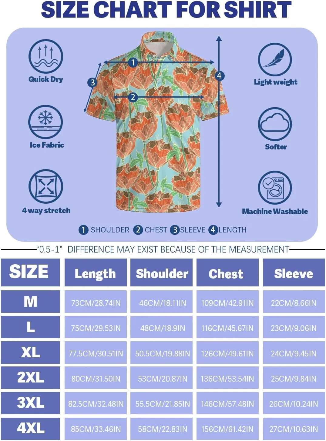 Polo Shirts for Men Funny Print Golf Polo Shirts for Men Lightweight 4 Way Stretch Men Golf Shirts Short Sleeve