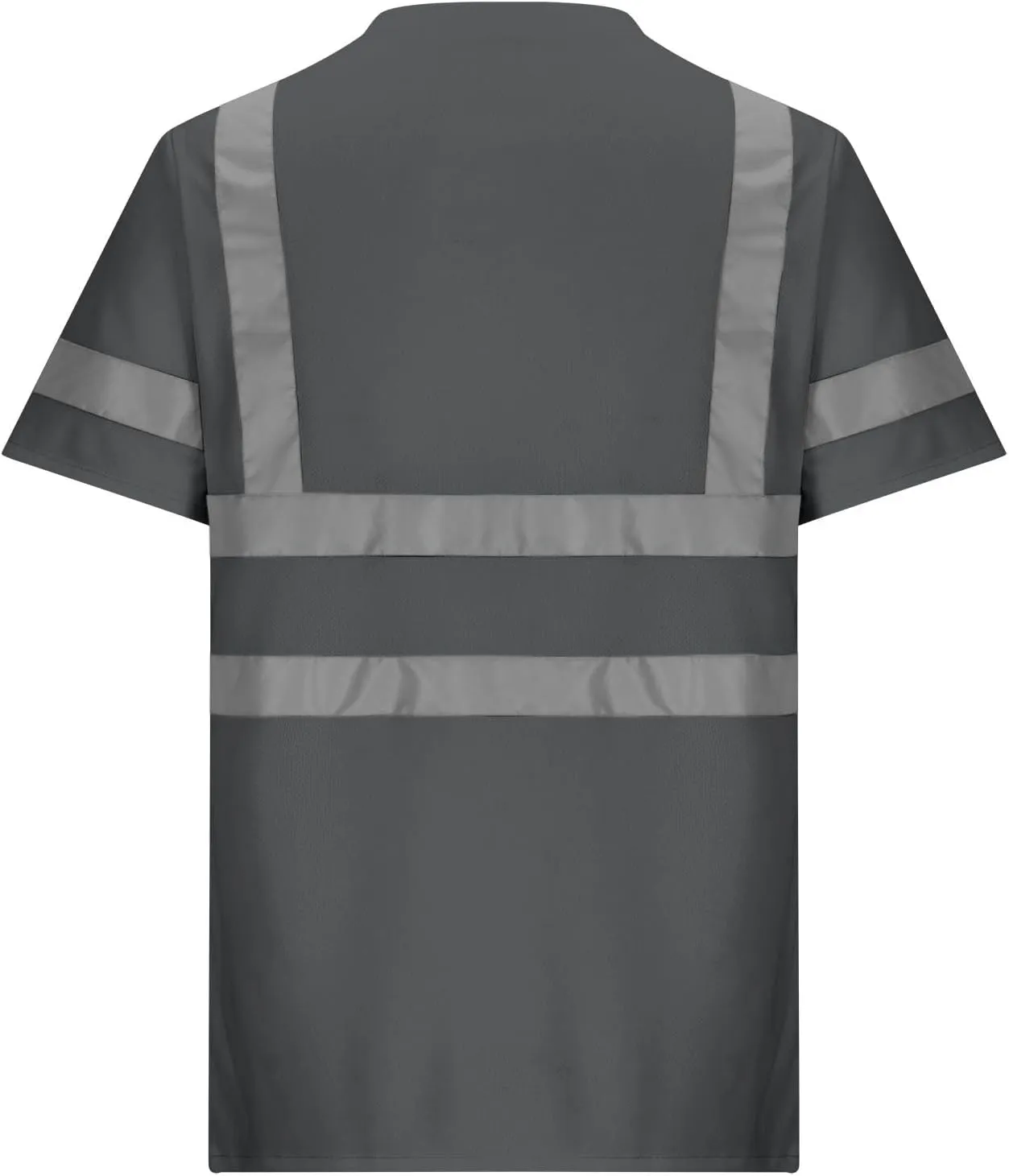 Quick Dry Safety Shirts for Men Reflective Short Sleeve High Vis T Shirts for Men Construction Shirt Tees