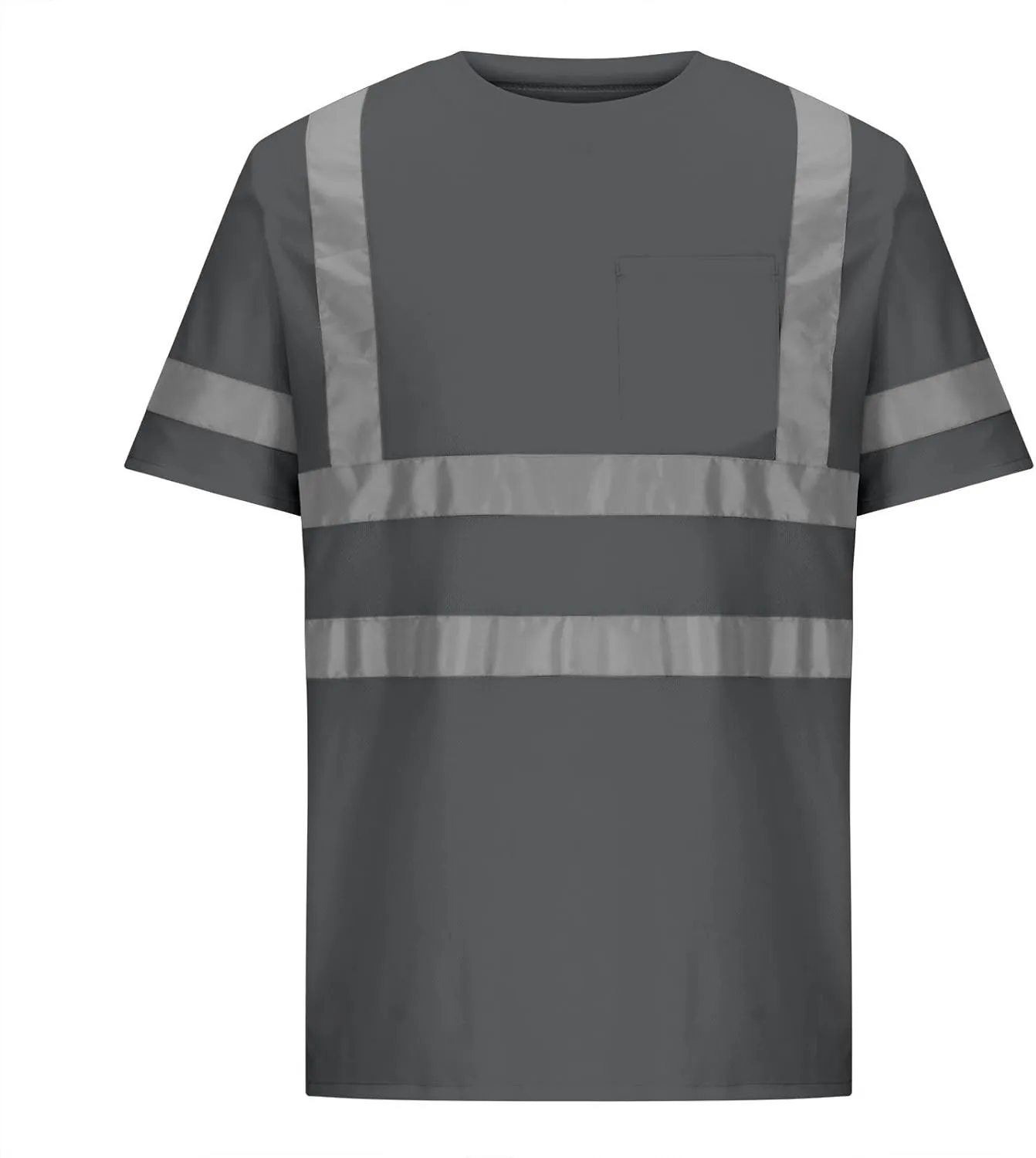 Quick Dry Safety Shirts for Men Reflective Short Sleeve High Vis T Shirts for Men Construction Shirt Tees