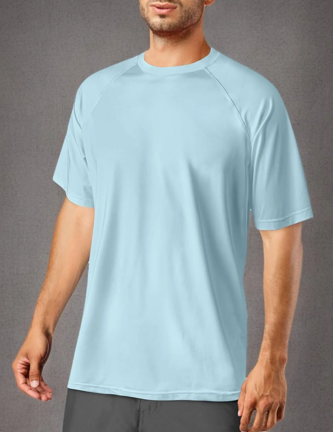 Rash Guard for Men UPF 50  UV Sun Protection Swim Shirts Short Sleeve Quick Dry Lightweight Fishing Running Water Shirts
