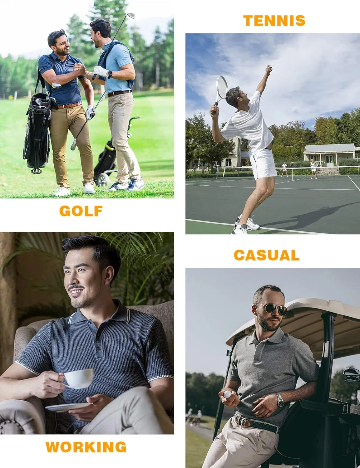 Rdruko Men's Polo Shirts with Pocket Short Sleeve Dry Fit 1/4 Zip Golf Sports Collared Summer T Shirts