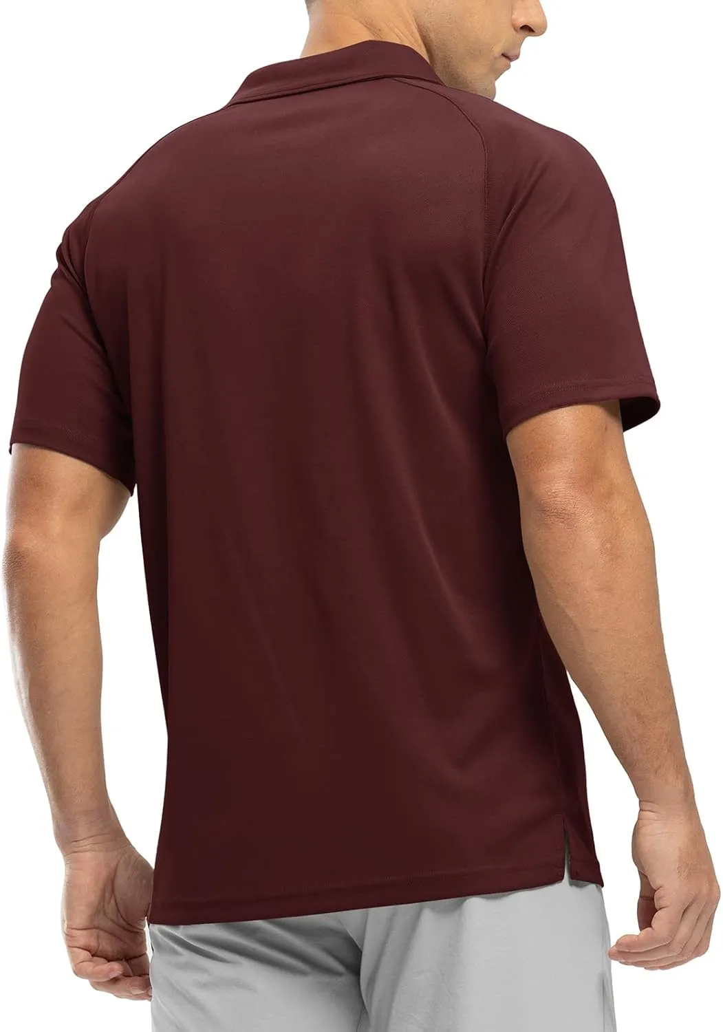 Rdruko Men's Polo Shirts with Pocket Short Sleeve Dry Fit 1/4 Zip Golf Sports Collared Summer T Shirts
