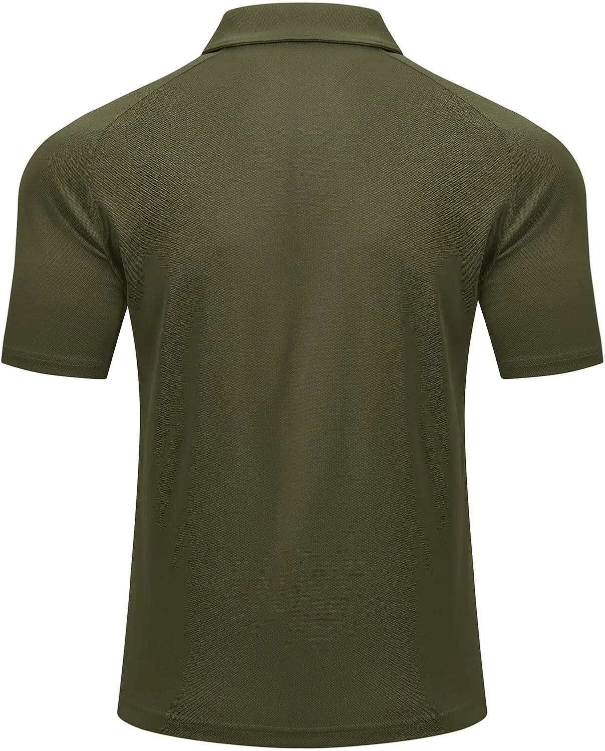 Rdruko Men's Polo Shirts with Pocket Short Sleeve Dry Fit 1/4 Zip Golf Sports Collared Summer T Shirts