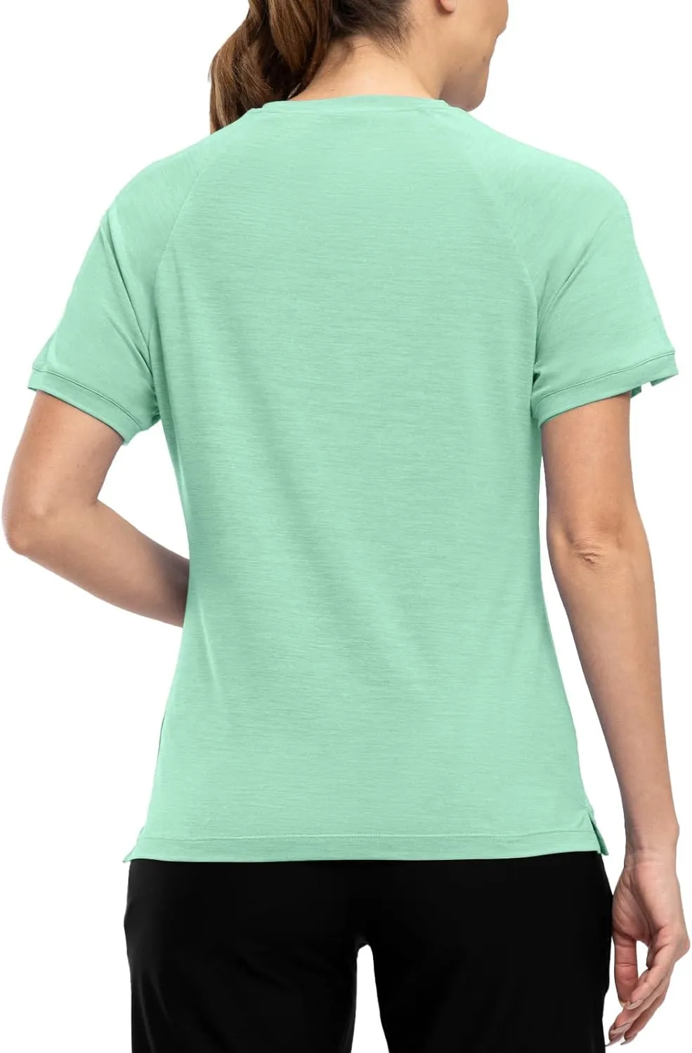 Rdruko Women's Workout Shirts Short Sleeve Dry Fit Moisture Wicking UPF 50  Sun Protection Running Gym Athletic T-Shirts