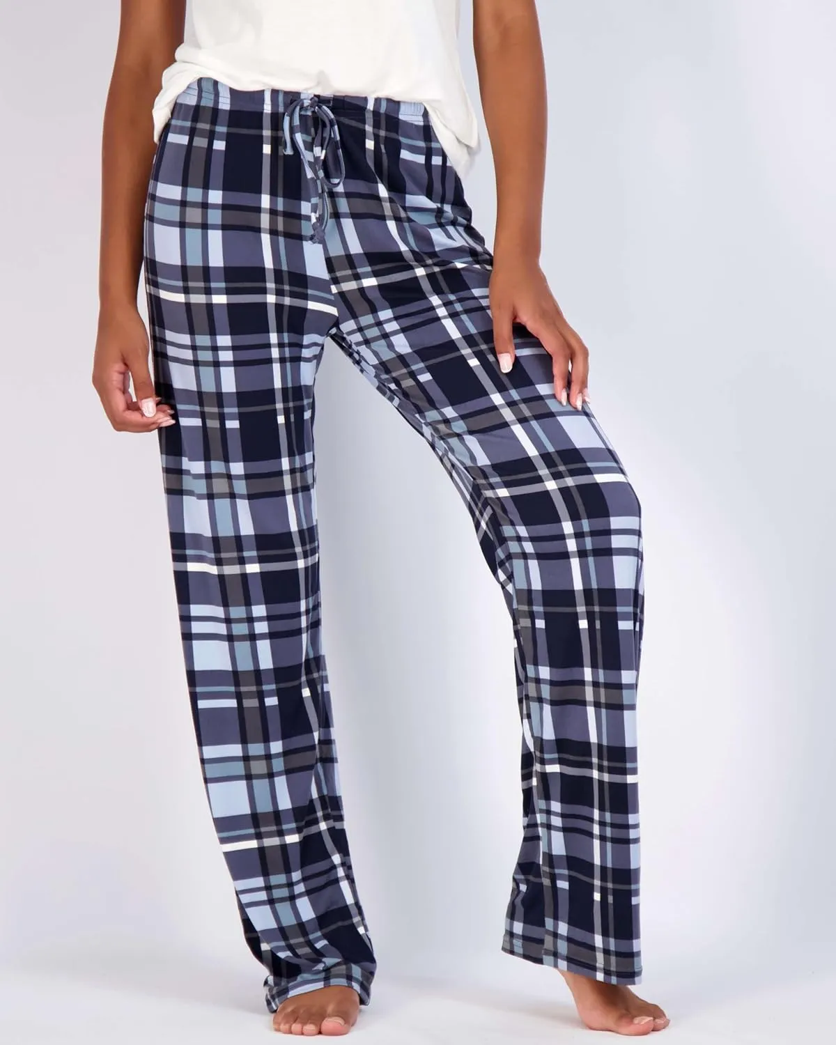 Real Essentials 3 Pack: Womens Ultra-Soft Comfy Pajama Lounge Pants Sleepwear (Available in Plus Size)