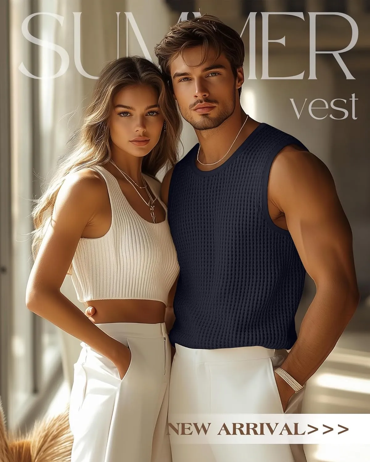 Riyiper 3 Pack Men's Waffle Knit Tank Tops, Casual Sleeveless Tank Shirts Summer Classic Beach T-Shirts Breathable Muscle Tee