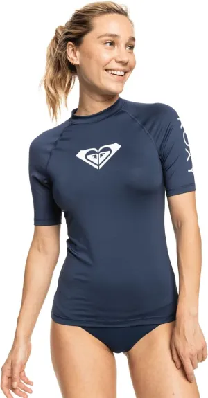 Roxy Womens Short Sleeve Rashguard  UPF 50 , Compression Fit, Surf, Hiking, Yoga, Quick-Dry