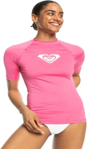 Roxy Womens Short Sleeve Rashguard  UPF 50 , Compression Fit, Surf, Hiking, Yoga, Quick-Dry