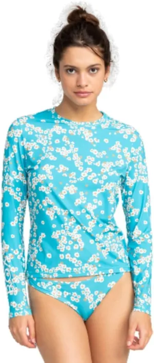Roxy Women's Standard Rashguard  UPF 50, Surf, Hiking, Beach Volley, Workout, Yoga, Outdoor Activities Quick-Dry Swim Shirt
