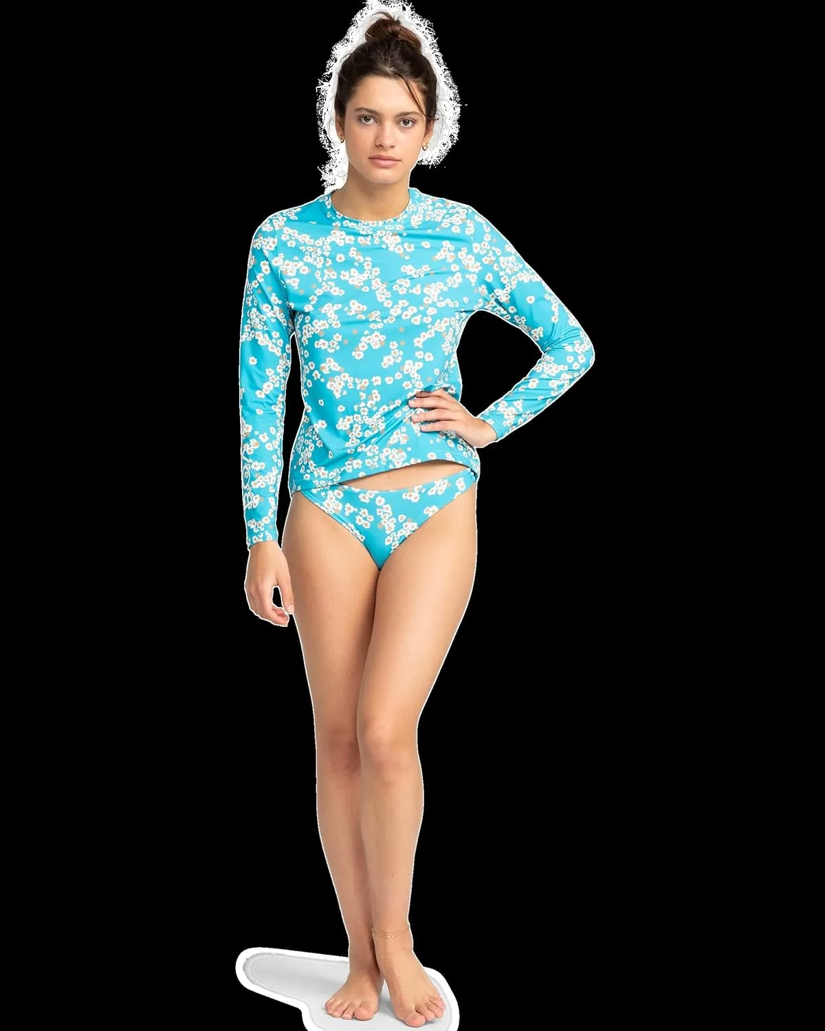 Roxy Women's Standard Rashguard  UPF 50, Surf, Hiking, Beach Volley, Workout, Yoga, Outdoor Activities Quick-Dry Swim Shirt