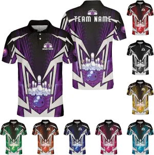 Royal Fight Personalized Bowling Polo 3D Shirts Custom Bowling Polo Bowling Shirt for Team Bowling Shirt Unisex for Men Women
