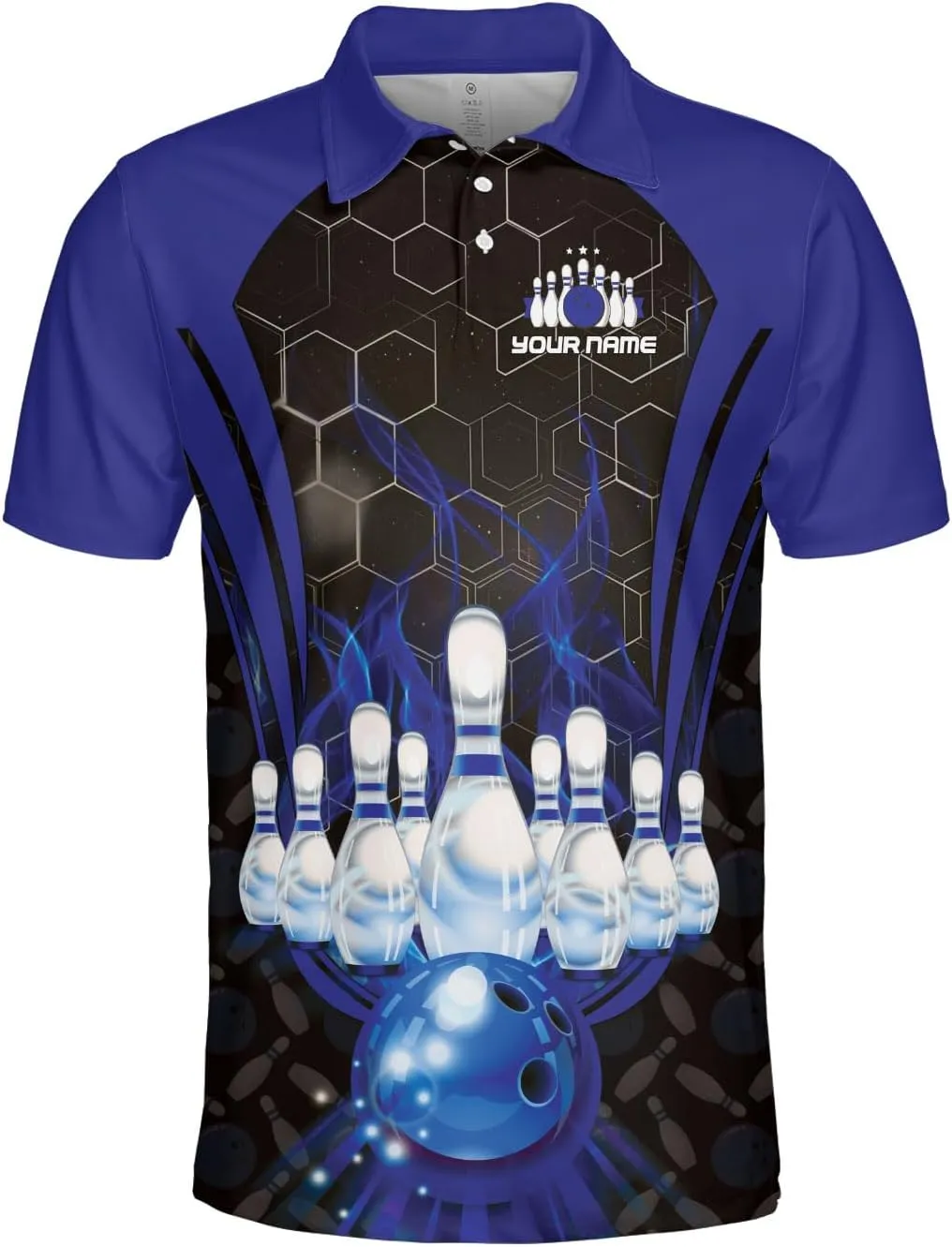 Royal Fight Personalized Bowling Polo 3D Shirts Custom Bowling Polo Bowling Shirt for Team Bowling Shirt Unisex for Men Women