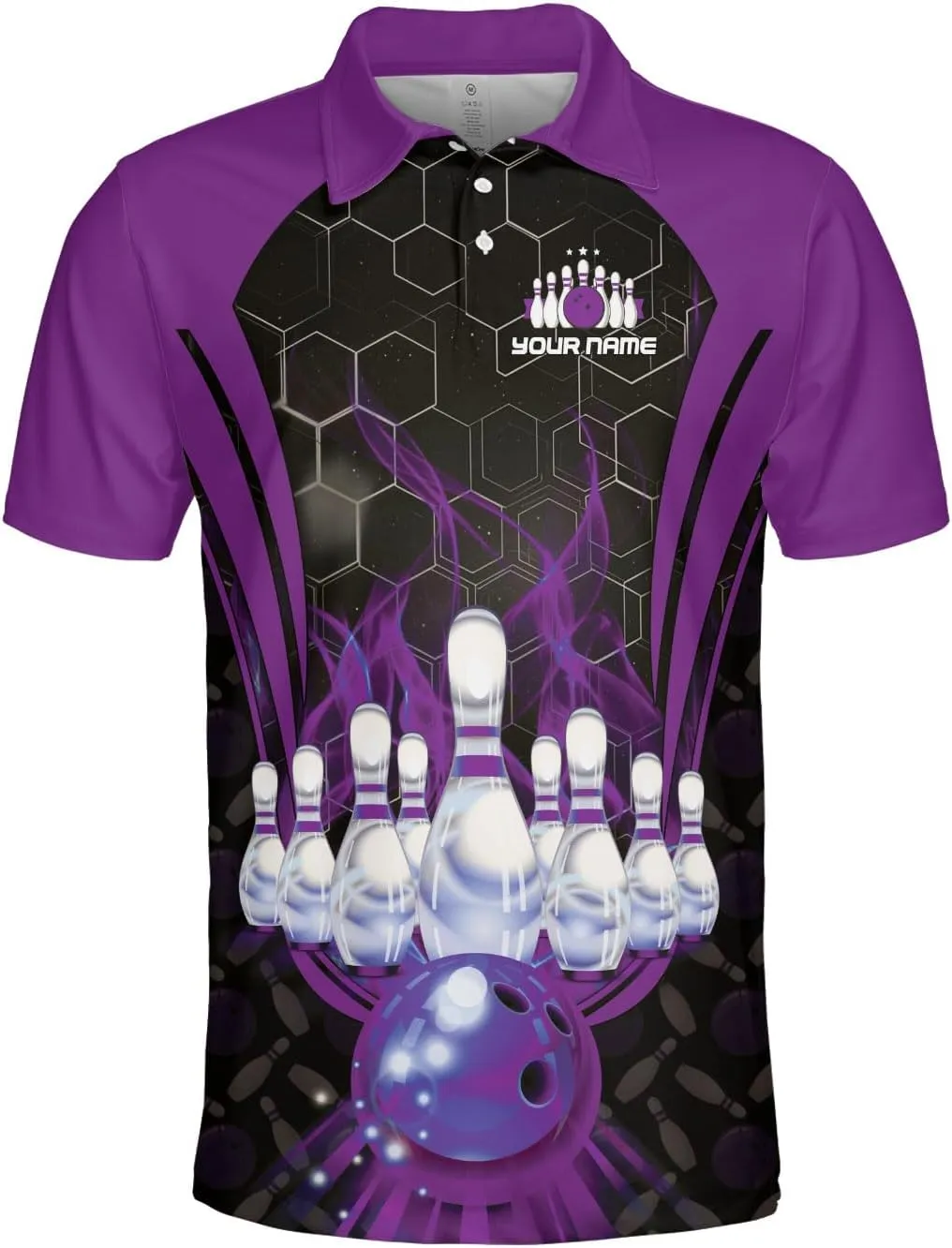Royal Fight Personalized Bowling Polo 3D Shirts Custom Bowling Polo Bowling Shirt for Team Bowling Shirt Unisex for Men Women