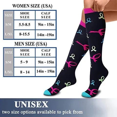ROYALUCK 6 Pairs New Arrival Compression Socks Flower Butterfly Sports socks