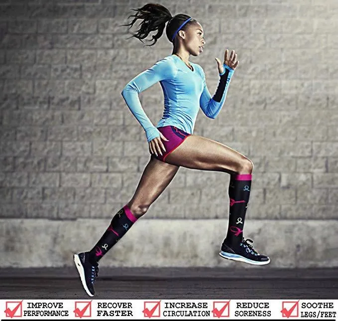 ROYALUCK 6 Pairs New Arrival Compression Socks Flower Butterfly Sports socks