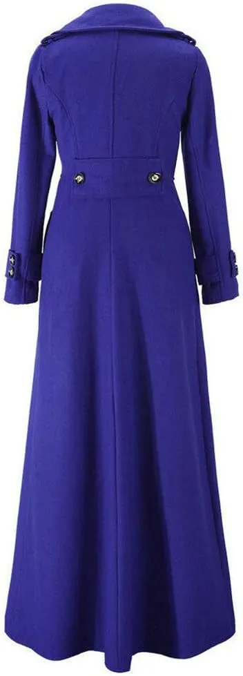 SERYU Womens Winter Lapel Slim Coat Trench Jacket Long Parka Overcoat Outwear