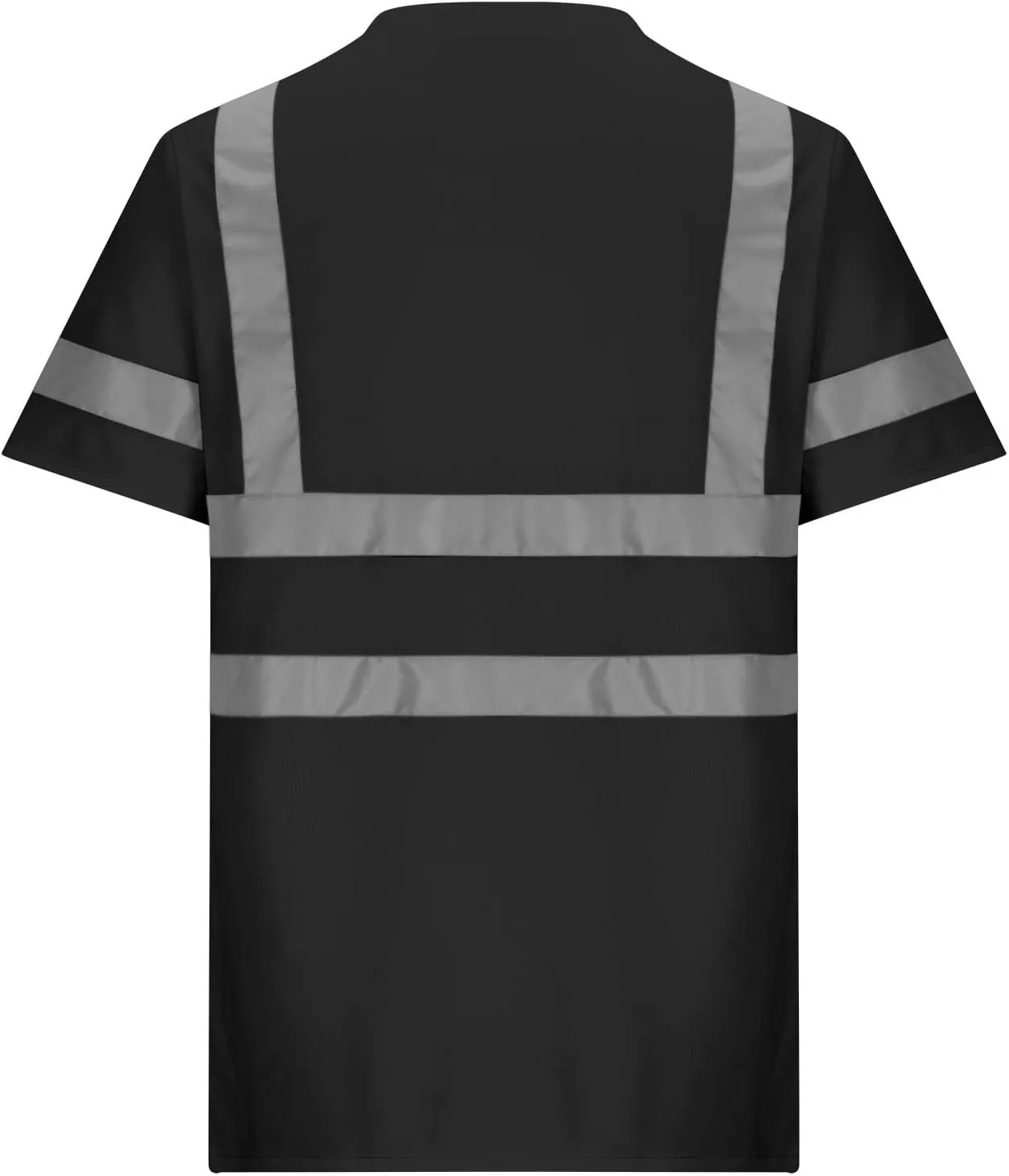 Short Sleeve Safety Shirts for Men Reflective Quick Dry Work Shirt Mens High Visibility Shirt Tees