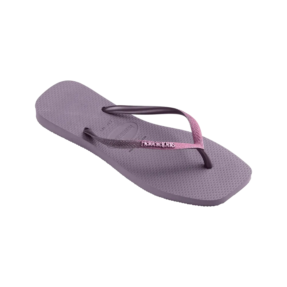 Slim Square Glitter Flip Flops
