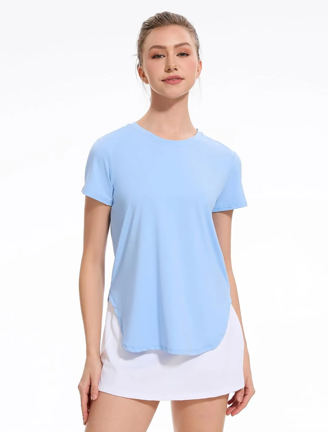 Star Vibe Womens Workout Shirts Breathable UPF 50  Quick Dry Athletic Yoga T-Shirts Short Sleeve Gym Running Hiking Tops