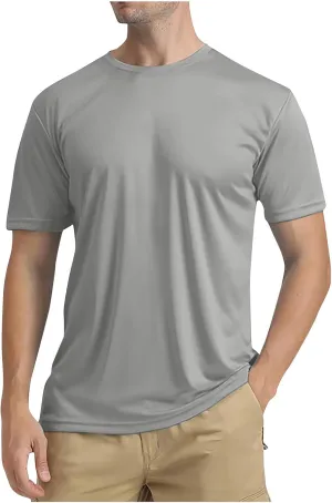 Swim Shirts Men Short Sleeve Quick Dry T-Shirts Lightweight Fishing Tee Shirts Sun Protection Shirts Rash Guard Shirt