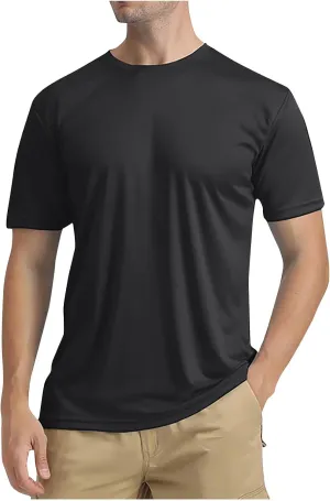Swim Shirts Men Short Sleeve Quick Dry T-Shirts Lightweight Fishing Tee Shirts Sun Protection Shirts Rash Guard Shirt