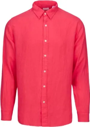 SWIMS Amalfi 100% Linen Shirts for Men, Collar Button Down Shirt, Mens Casual Long Sleeves Untucked Vacation Resort Wear