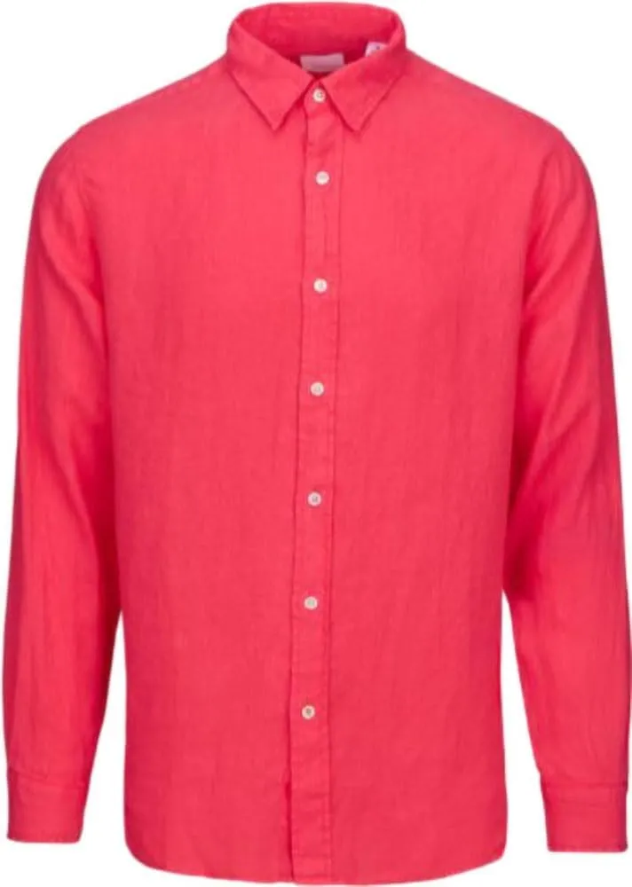SWIMS Amalfi 100% Linen Shirts for Men, Collar Button Down Shirt, Mens Casual Long Sleeves Untucked Vacation Resort Wear