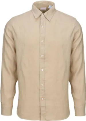 SWIMS Amalfi 100% Linen Shirts for Men, Collar Button Down Shirt, Mens Casual Long Sleeves Untucked Vacation Resort Wear