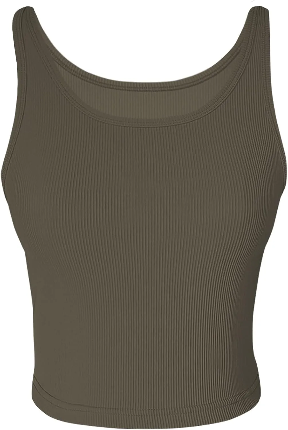 tagunop Women's Sleeveless Tank Tops Scoop Neck Basic Cami Tee Shirts Casual Ribbed Slim Fitted Top