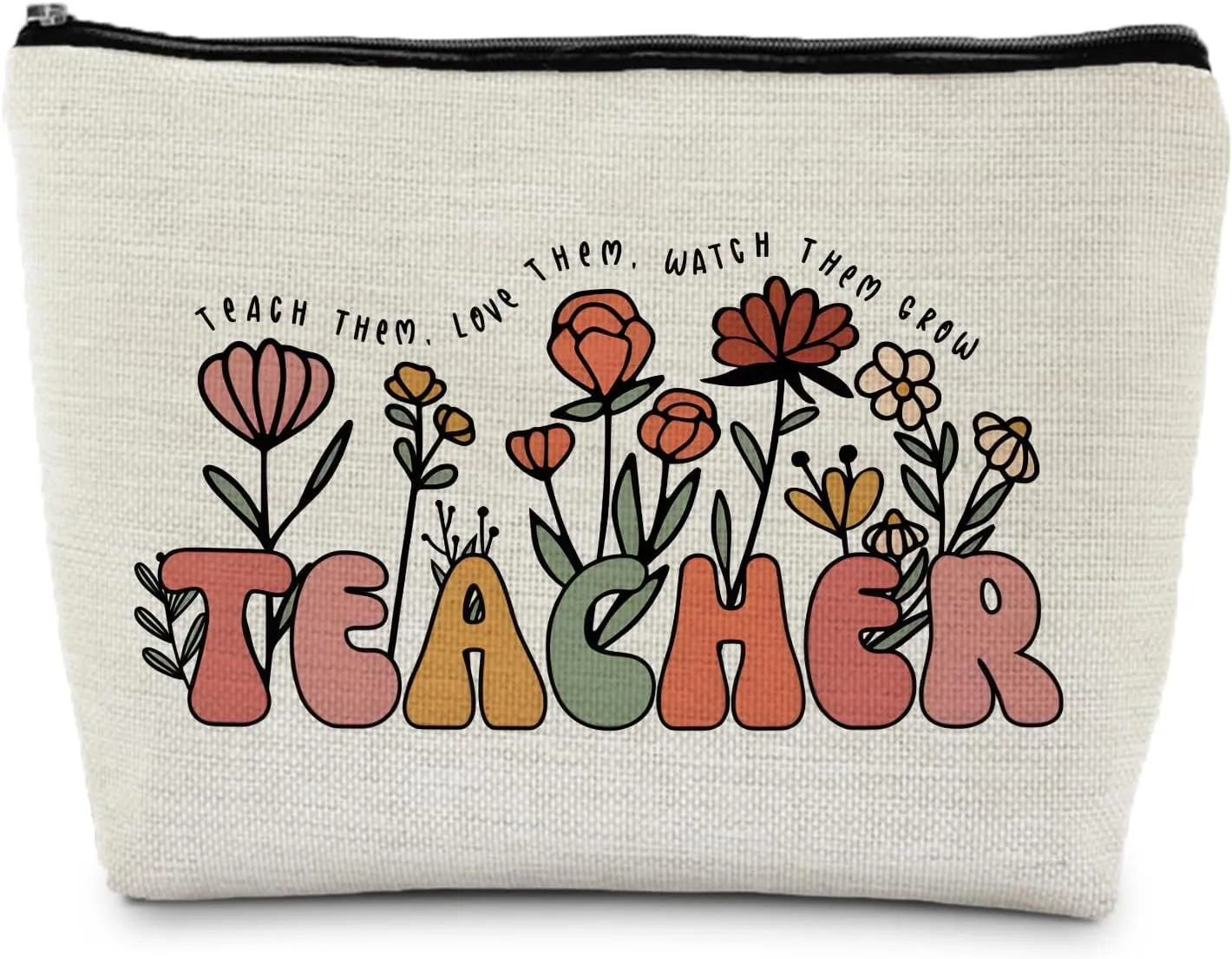 Teacher Small Makeup Bag Cosmetic Bag Pouch Zipper Pouch for Purse, Teacher Appreciation Gifts for Women