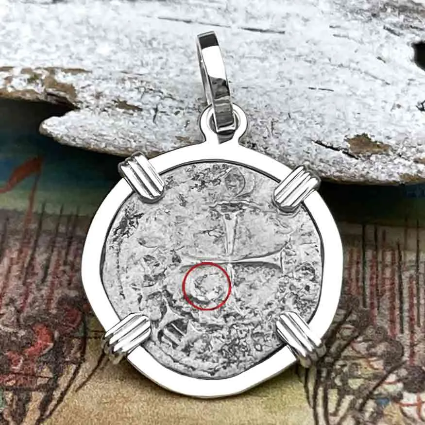 Templar Knights Era Antioch Crusader Medieval Silver Denier "Helmet Head" Coin of the Crusades Sterling Silver Pendant | Artifact #8636