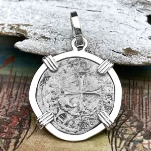 Templar Knights Era Antioch Crusader Medieval Silver Denier "Helmet Head" Coin of the Crusades Sterling Silver Pendant | Artifact #8636