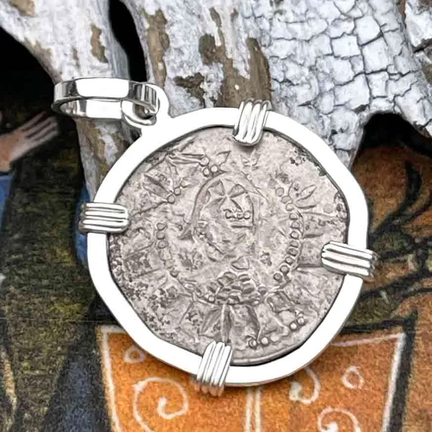 Templar Knights Era Antioch Crusader Medieval Silver Denier "Helmet Head" Coin of the Crusades Sterling Silver Pendant | Artifact #8921