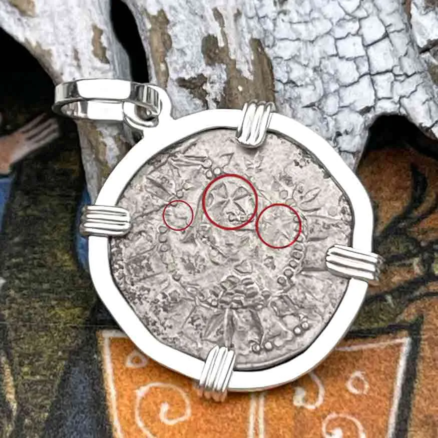 Templar Knights Era Antioch Crusader Medieval Silver Denier "Helmet Head" Coin of the Crusades Sterling Silver Pendant | Artifact #8921