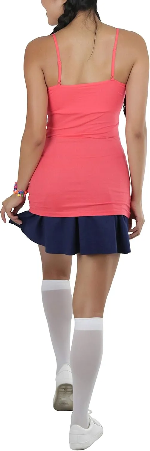 ToBeInStyle Girl's Cotton Long Layering Camisole w/Built-in Shelf Training Bra