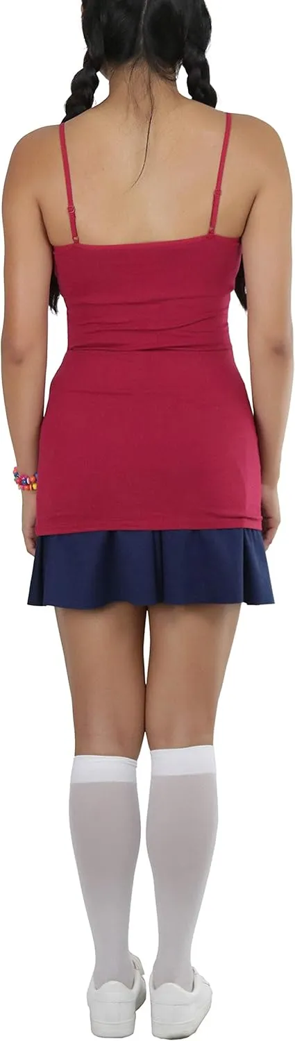 ToBeInStyle Girl's Cotton Long Layering Camisole w/Built-in Shelf Training Bra