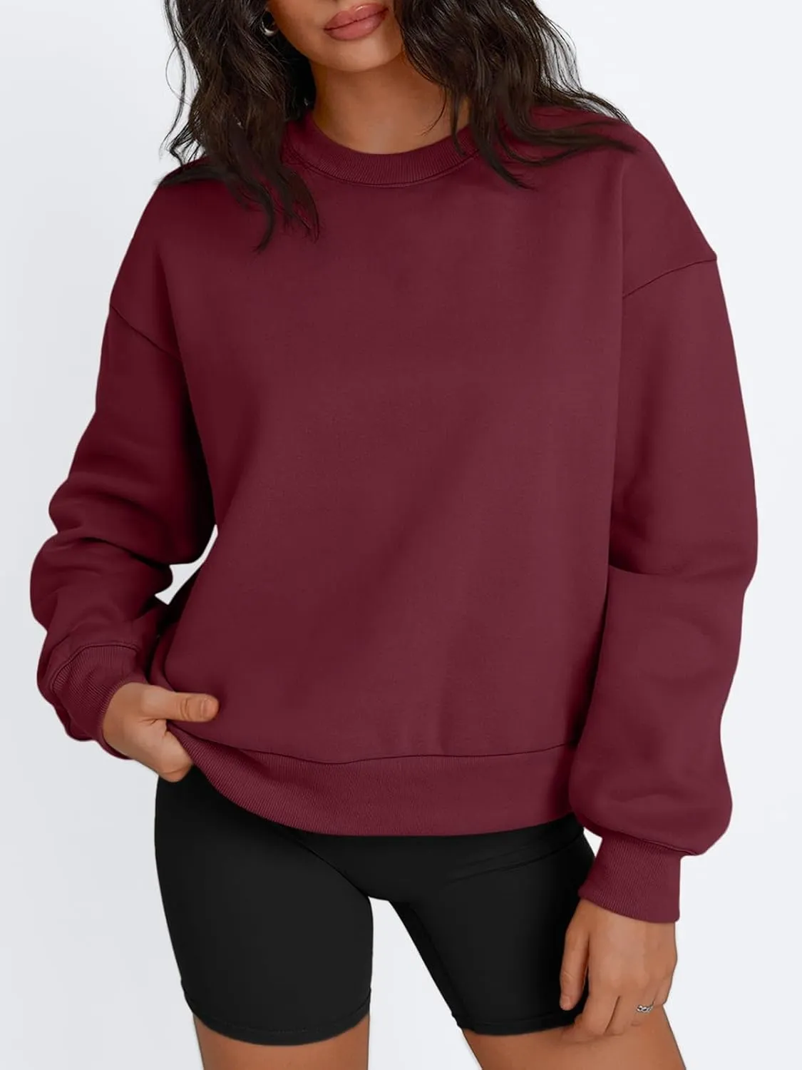 Trendy Queen Womens Crewneck Sweatshirts Casual Pullover Long Sleeve Shirts Fall Fashion 2025 Clothes