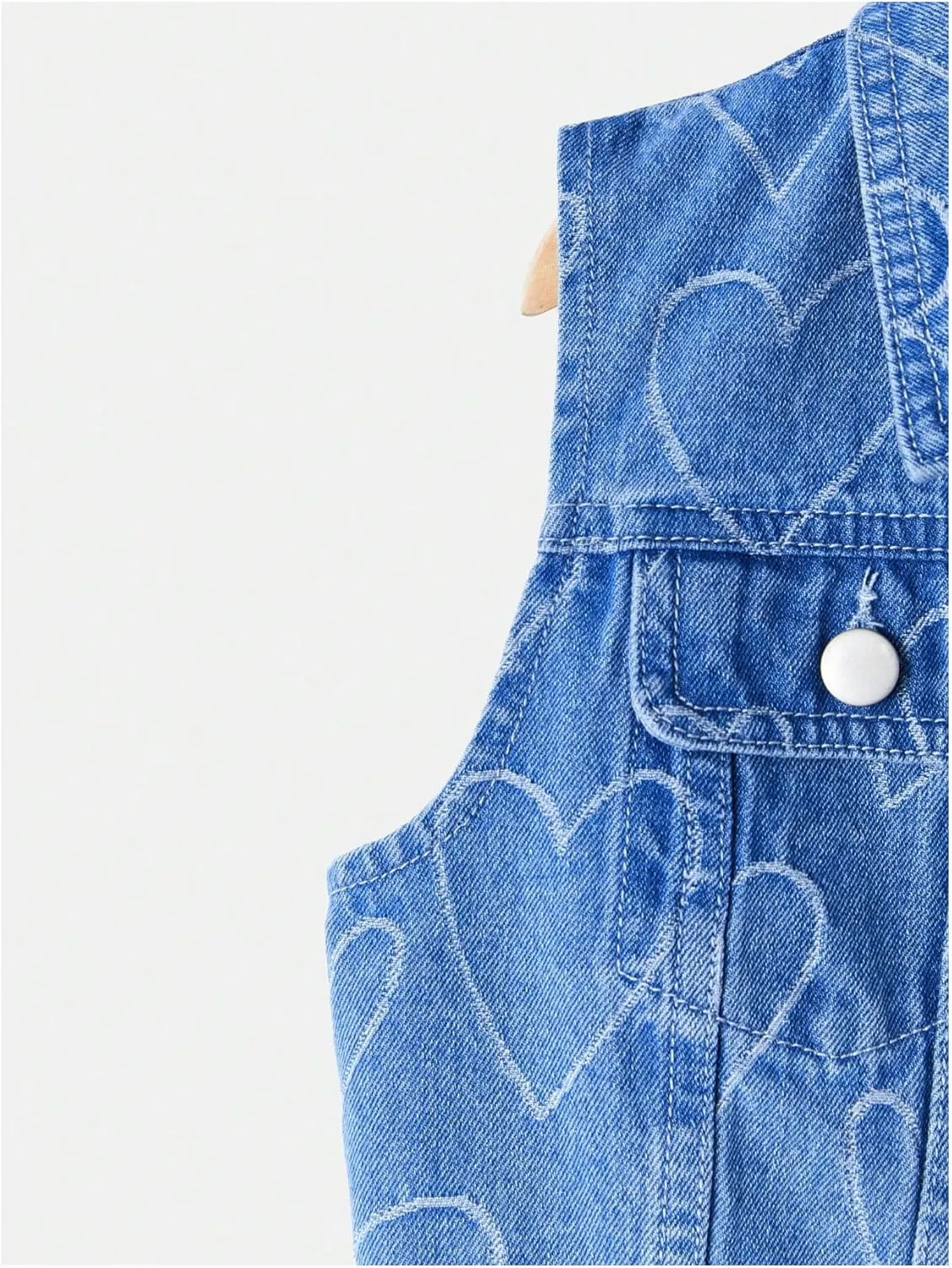 Verdusa Girl's Denim Vest Button Down Fashion Sleeveless Jean Jacket Cute Crop Tops
