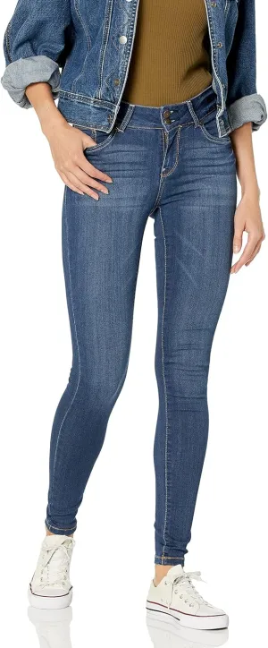 WallFlower Women's Ultra Fit Mid-Rise Insta Soft Denim Juniors Jeans (Also Available in Plus Sizes)