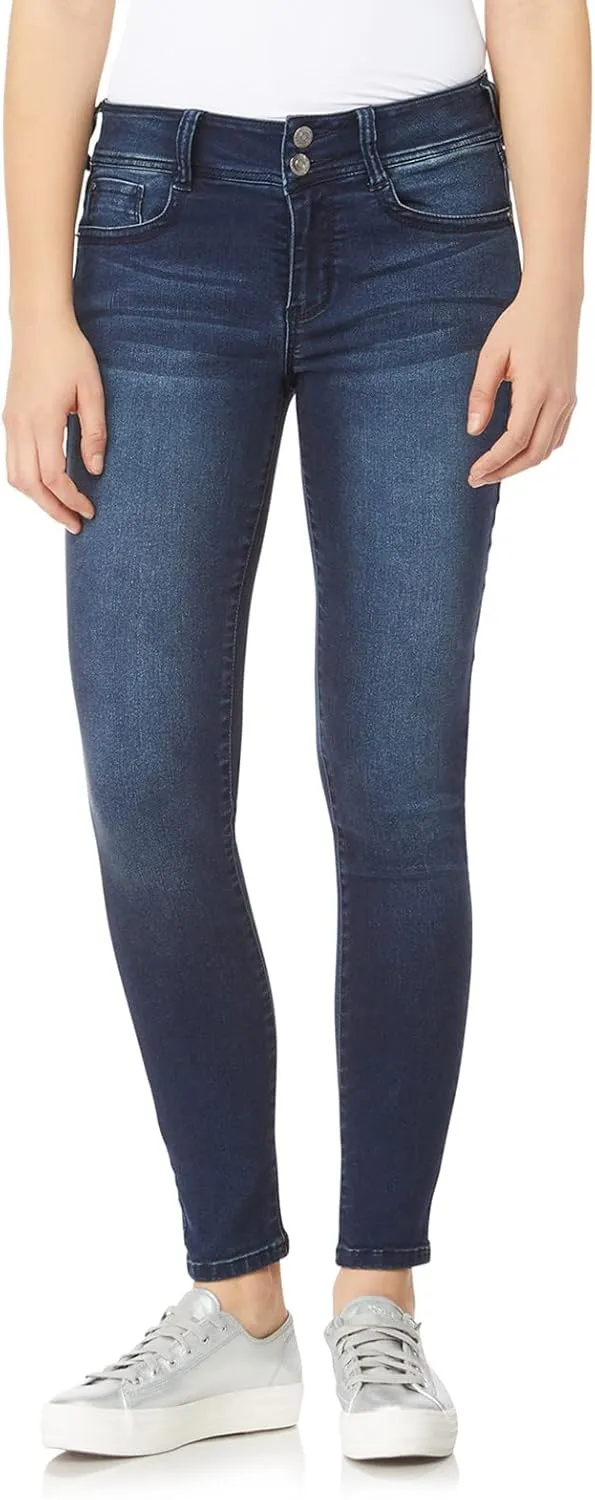 WallFlower Women's Ultra Fit Mid-Rise Insta Soft Denim Juniors Jeans (Also Available in Plus Sizes)