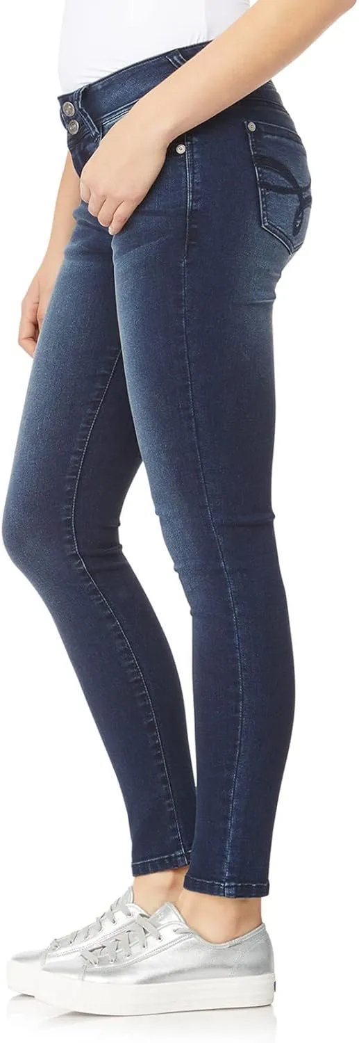WallFlower Women's Ultra Fit Mid-Rise Insta Soft Denim Juniors Jeans (Also Available in Plus Sizes)
