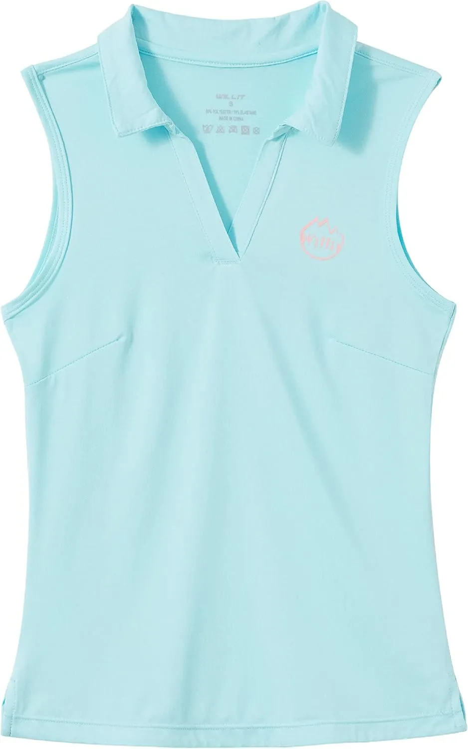 Willit Girls' Sleeveless Polo Shirts Golf Tennis Polo Lightweight Shirts Quick Dry