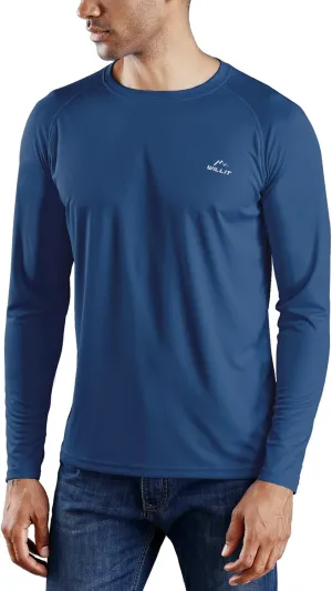 Willit Men's Rash Guard Swim Shirts UPF 50  Long Sleeve Shirts Sun Protection SPF Hiking Fishing UV Shirt