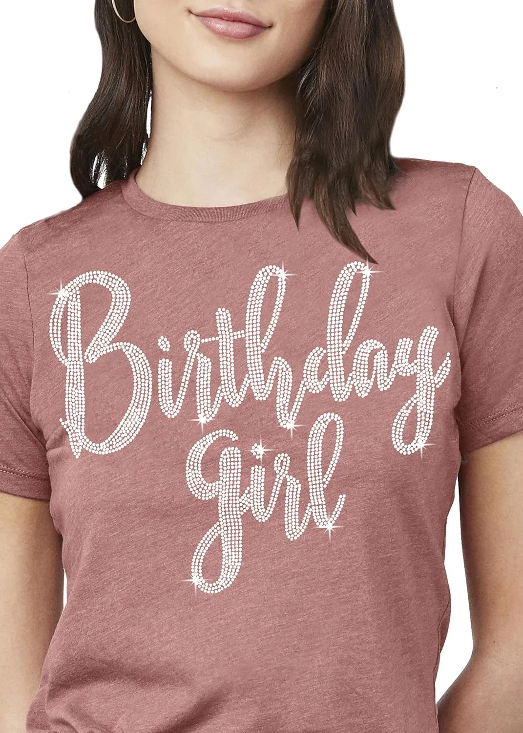 Womens Birthday Shirts Bedazzled - Real Rhinestone Birthday Tees - Birthday Gifts for Women