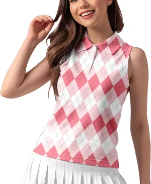 Women's Sleeveless Golf Shirts Funny Golf Shirts for Women Outfits Womens Golf Apparel Suitable for Yoga Tennis
