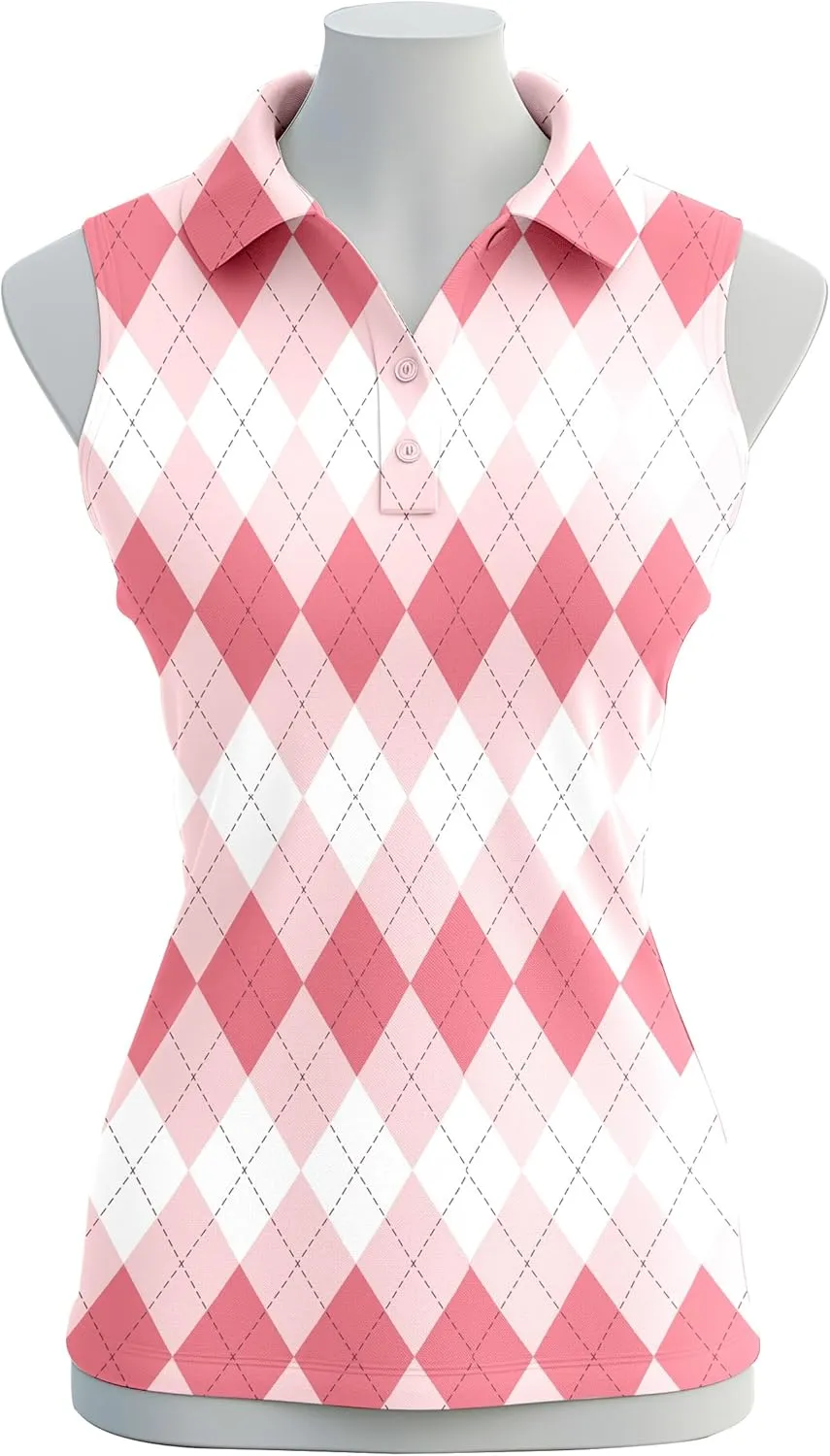 Women's Sleeveless Golf Shirts Funny Golf Shirts for Women Outfits Womens Golf Apparel Suitable for Yoga Tennis