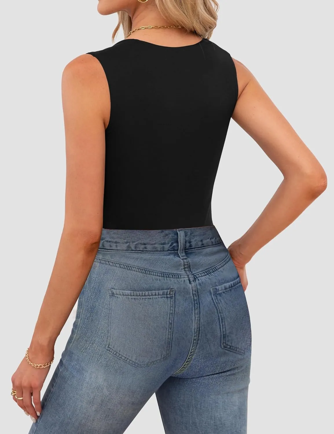 Womens Square Neck Tank Tops Dressy Summer Sleeveless Shirts Sexy Going Out Fitted Trendy Tops T Shirts Blouses