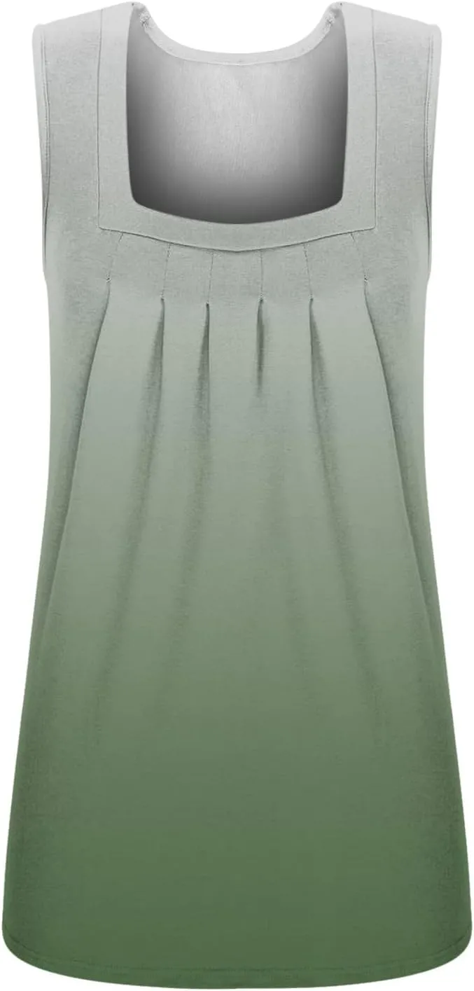 Womens Tank Tops Camisole Cami Top Casual Flowy Summer Sleeveless Tunic Tshirts Cami Vest Ruched Tops Hide Belly Tops